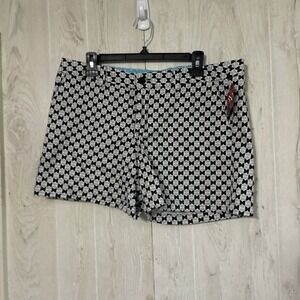 Merona New With Tags Black, White And Grey Women's Chino Shorts Size‎ 14 NWT